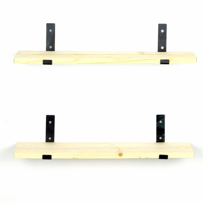 Hanah Home Lam008 Estantería de Pared de Madera y Metal Negro y Roble Hanah Home Lam008 Estantería de Pared de Madera y Metal Negro y Roble